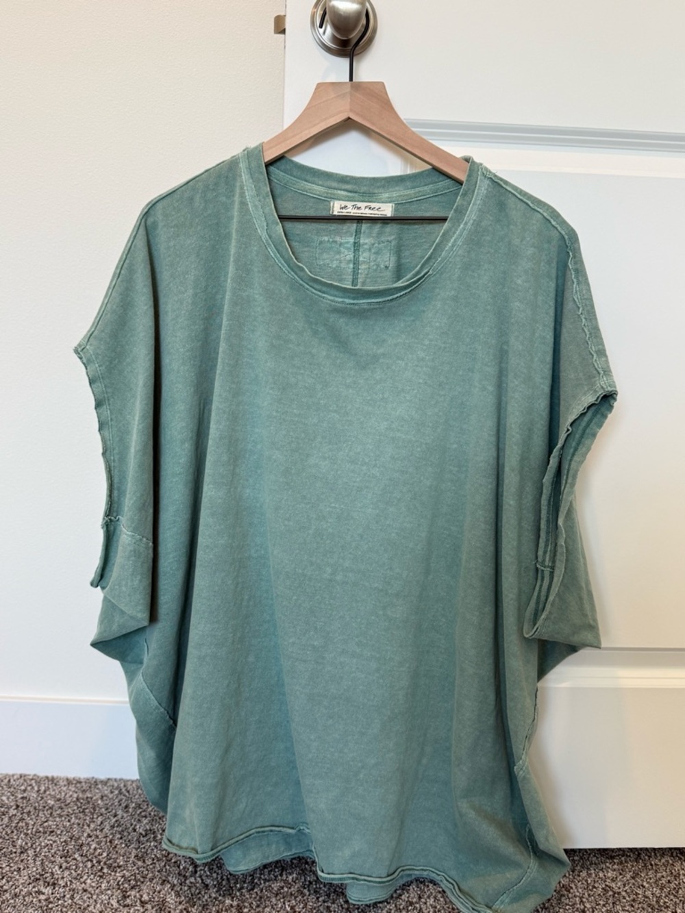 Free People Seafoam Green Relaxed Tee Top
